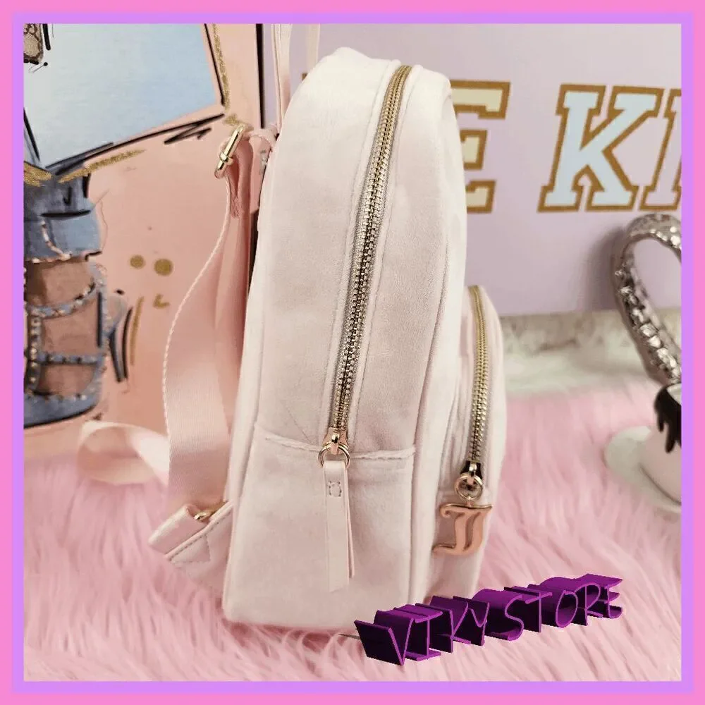 NWT 💕 Juicy Couture Velvet Backpack Rhinestones Glamorous & Chic #7086 💕